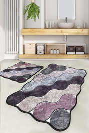 Mijölnir Juego de alfombras de baño Circle - Purple